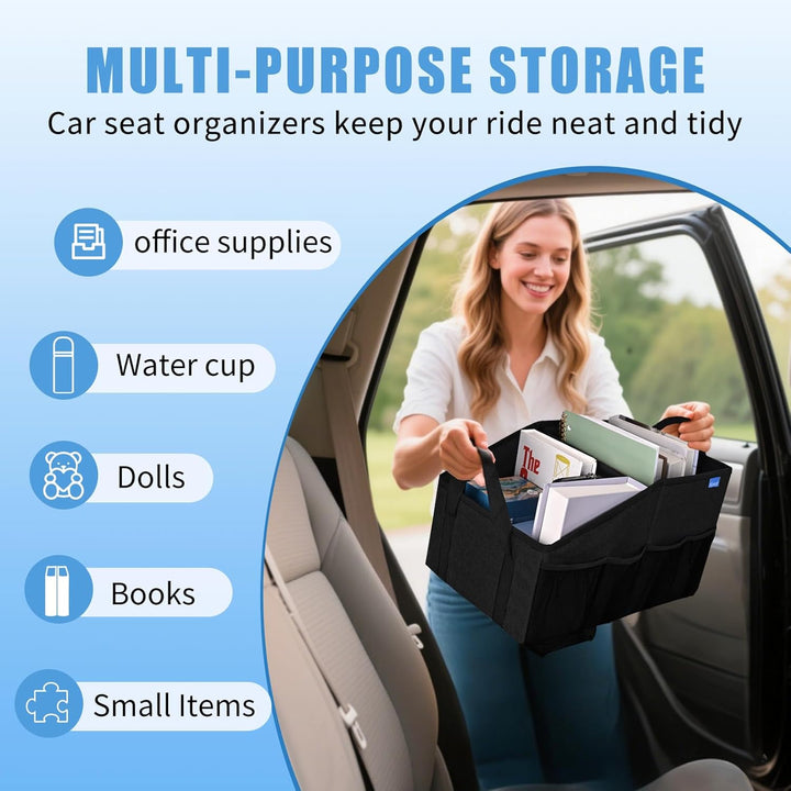 Auto Organizer für Vorne und Rücksitz, Beifahrersitz, Auto Organizer Kinder mit Mehrere Taschen Getr