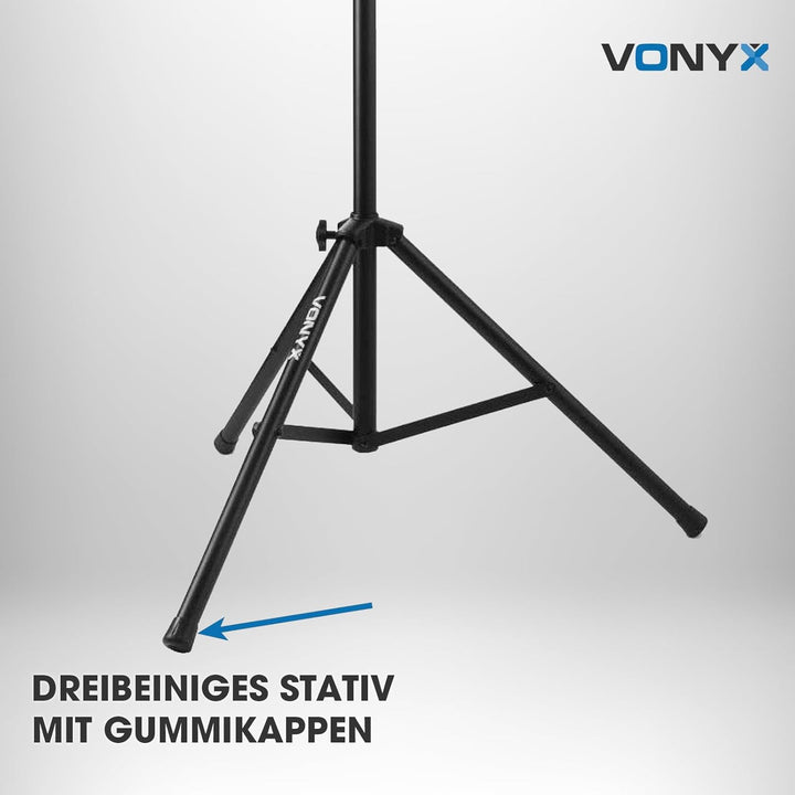 Vonyx Pro Lautsprecherständer (max. Last 80 kg) - Schwarz