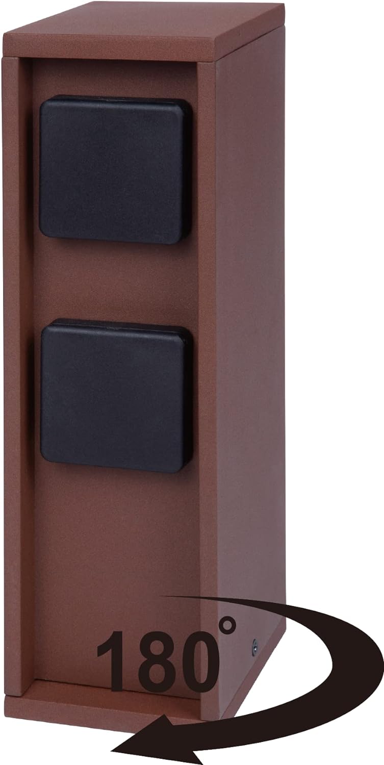 BOLD 19394 Pado Aussen-Steckdose-Garten Steckdosen-Säule mit 4-Fach Stecker in Rost Optik (IP44 Outd