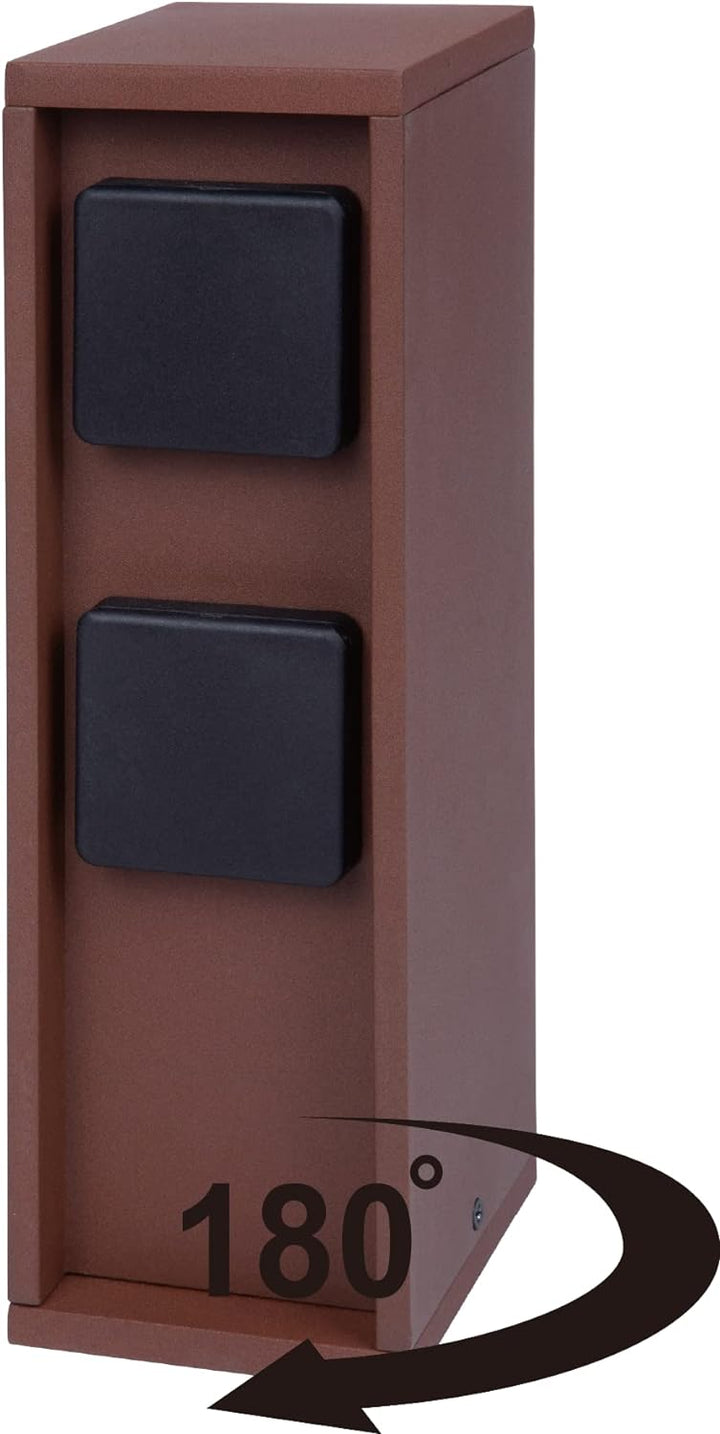 BOLD 19394 Pado Aussen-Steckdose-Garten Steckdosen-Säule mit 4-Fach Stecker in Rost Optik (IP44 Outd