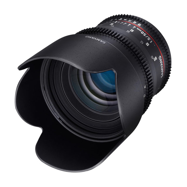 Samyang 50/1,5 Objektiv Video DSLR Canon EF manueller Fokus Videoobjektiv 0,8 Zahnkranz Gear, Porträ