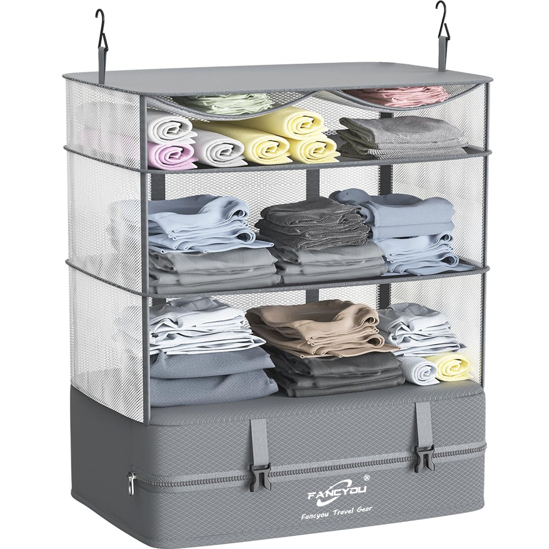 Koffer Organizer Hängende Verpackung Würfel Tragbare Schrank Regale Kompressive Reisegepäck Essentia
