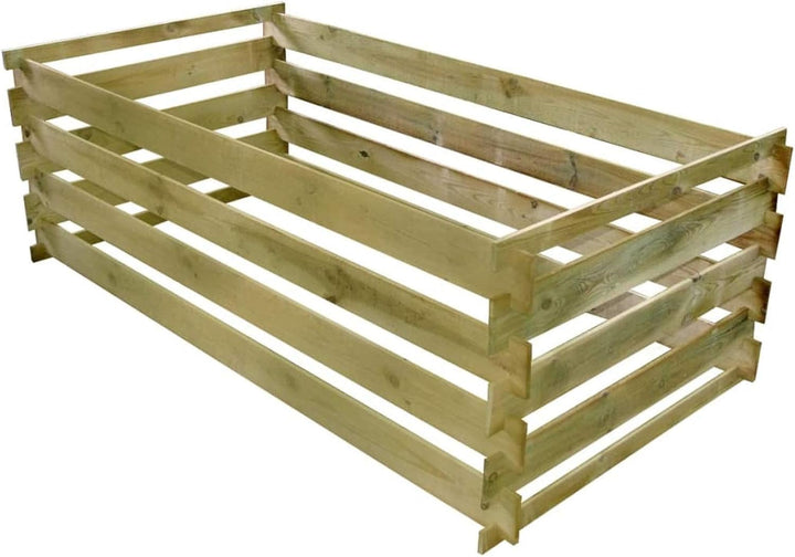 Tidyard Kompostbehälter Holzkomposter Kompost Steckkomposter Kiefernholz Imprägniert 160 x 80 x 58 c