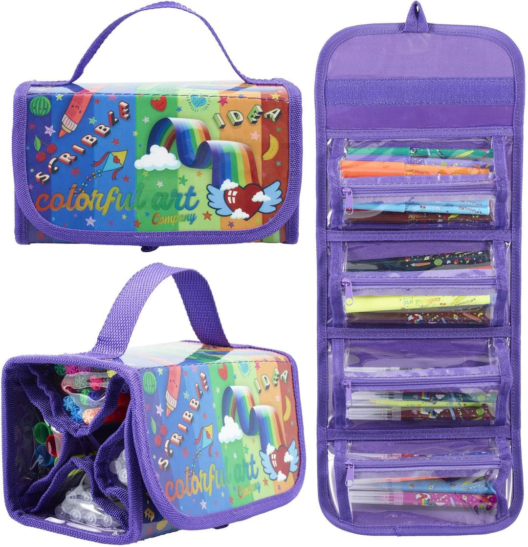 Duftstifte Set mit Mäppchen - Stifte Set für Kinder - Filzstifte mit Früchte Geruch - extra viel Pla