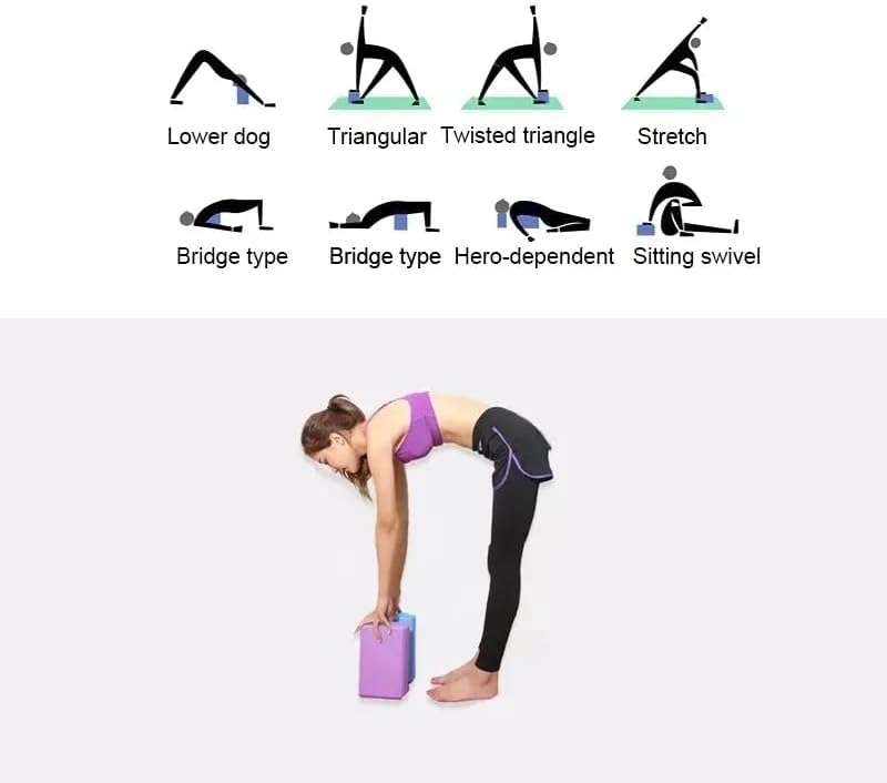 PM ProMotion Yoga Blöcke 2er Set aus Eva Schaumstoff 190g Yogaklotz Yoga oder Pilates Meditiation Fi