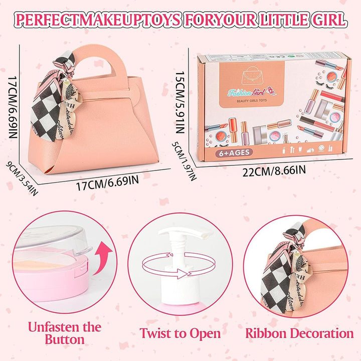 Fake Makeup Set Lustiges realistisches Spielzeug-Set inklusive Pinsel | Spielzeug-Make-up-Set für Ki