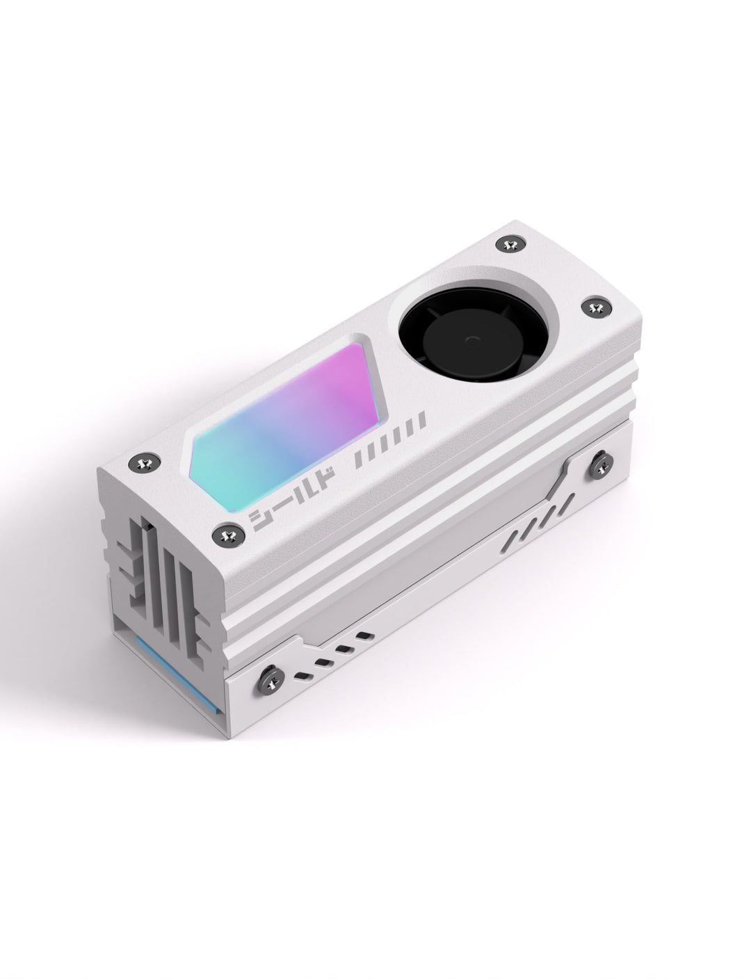 EZDIY-FAB Shield ARGB M.2 SSD-Kühler mit 20mm PWM-Lüfter, Premium-Aluminium-Design, 5V 3-Pin ARGB Sy
