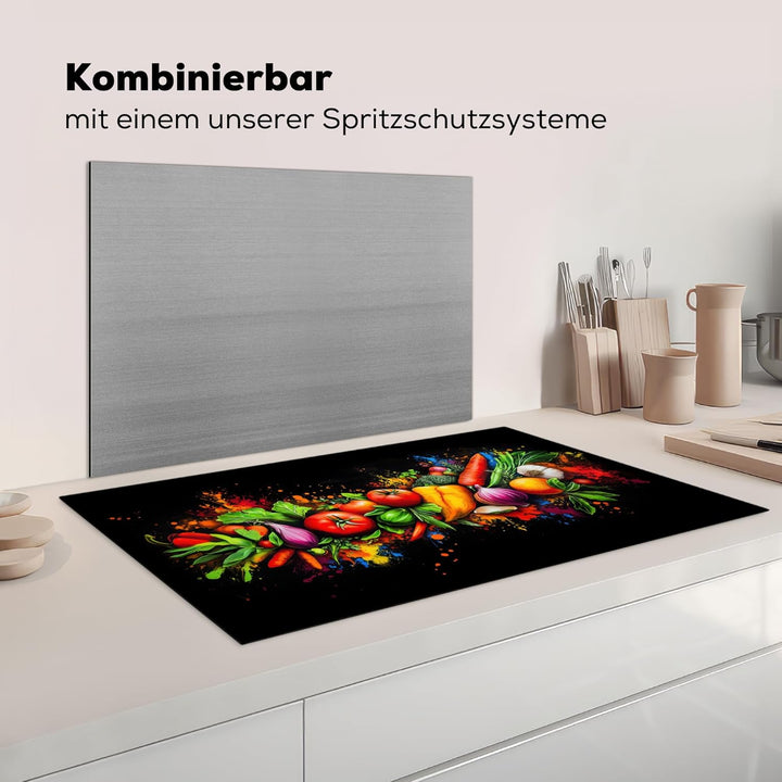 Herdabdeckplatte 90x52 cm Einteilig Induktionsmatte Küche Abdeckung Ceranfeld Herd Abdeckplatte Deko
