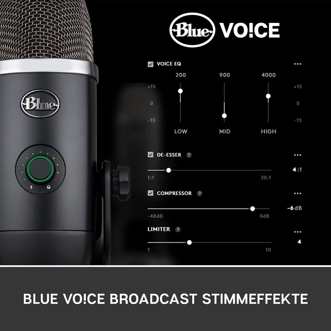 Logitech for Creators Blue Yeti X USB-Mikrofon für PC, Podcast, Gaming, Streaming, Studio, Computerm