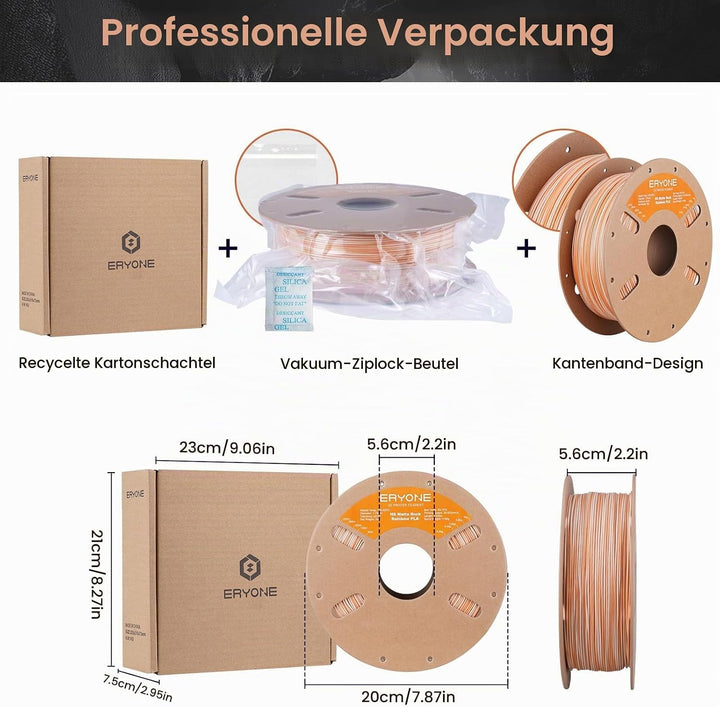 ERYONE High Speed Matte Twist PLA-Filament 1,75 mm,3D-Drucker-Filament PLA Matte+/-0,03 mm,1kg(2,2lb