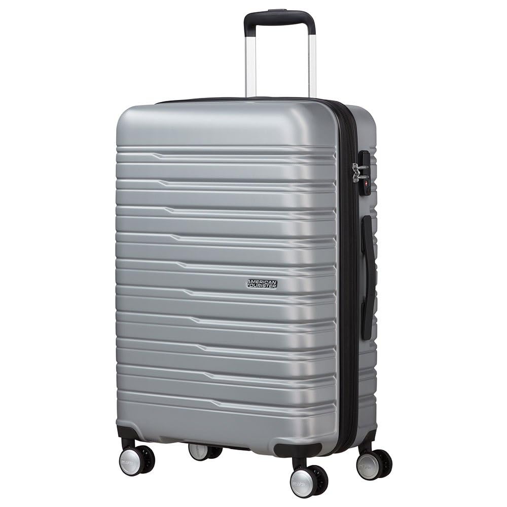 American Tourister Flashline - Spinner M, Koffer, 67 cm, 69/75 L, Silber (Sky Silver) Silver (Sky Si