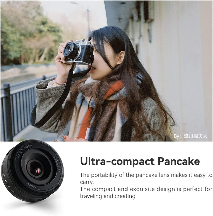 TTARTISAN AF 27mm F/2.8 E APS-C Fester Fokus Linse für Sony E-Bajonett A6000 A6100 A6300 A6500 ZV-E1