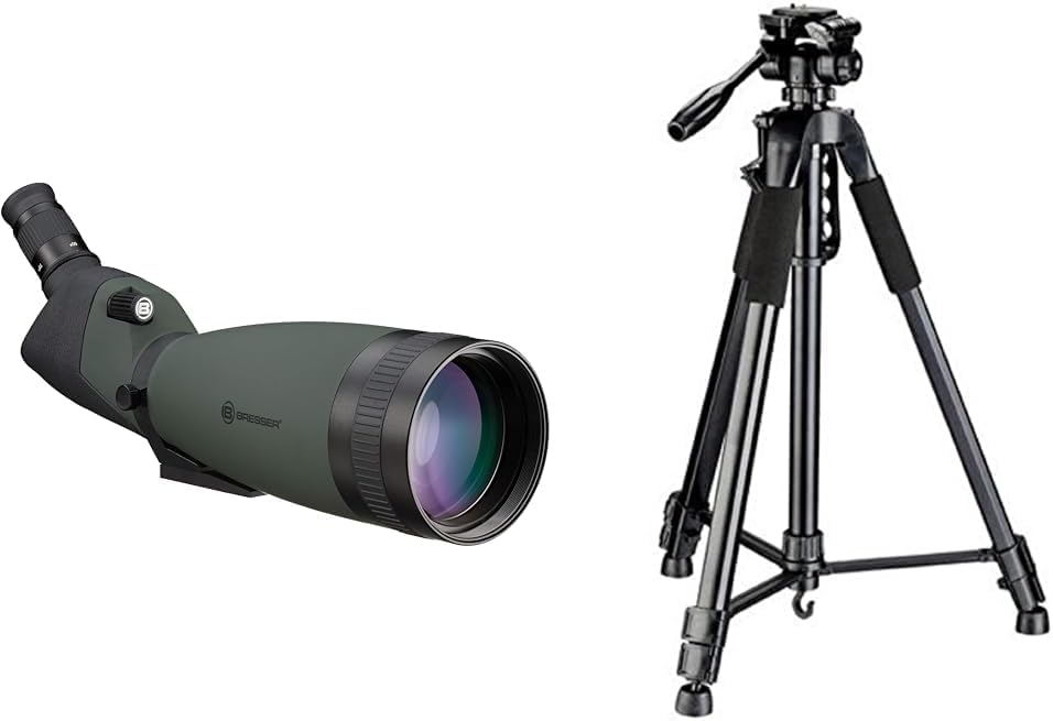 Bresser Spektiv Pirsch 25x-75x100, wasserdicht mit stufenloser Zoomfunktion und voller Mehrschichtve