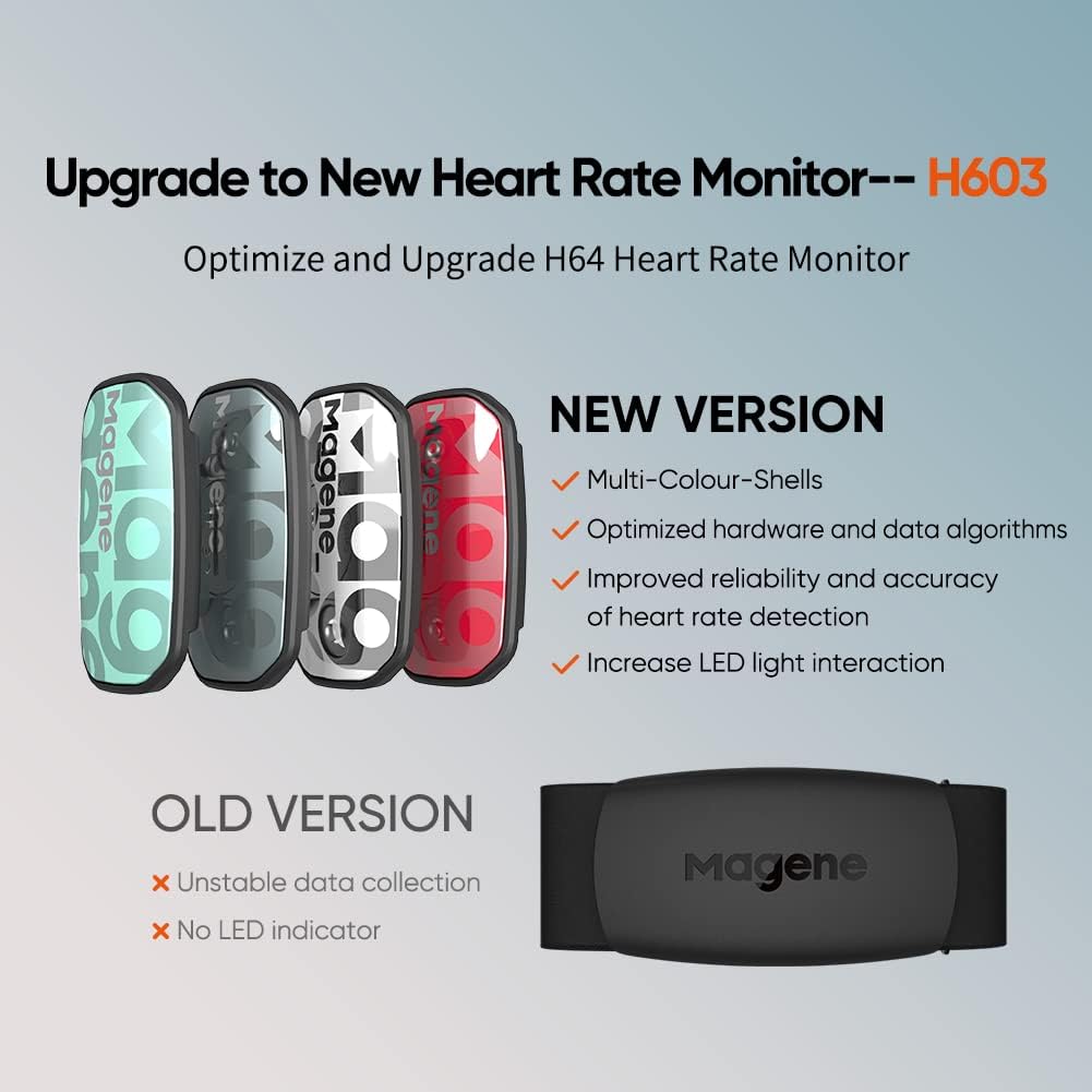 Magene H603 Pulsmesser Brustgurt HRM Fitness Tracker IP67 wasserdichte Unterstützung Bluetooth 4.2 u