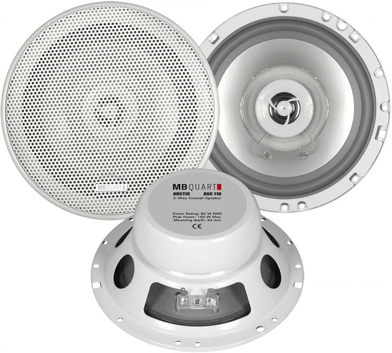 MB Quart ASC 116 2-Wege 160W - Autolautsprecher (2-Wege, 160 W, 80 W, 4 Ohm, 14,3 cm, 1,9 cm)