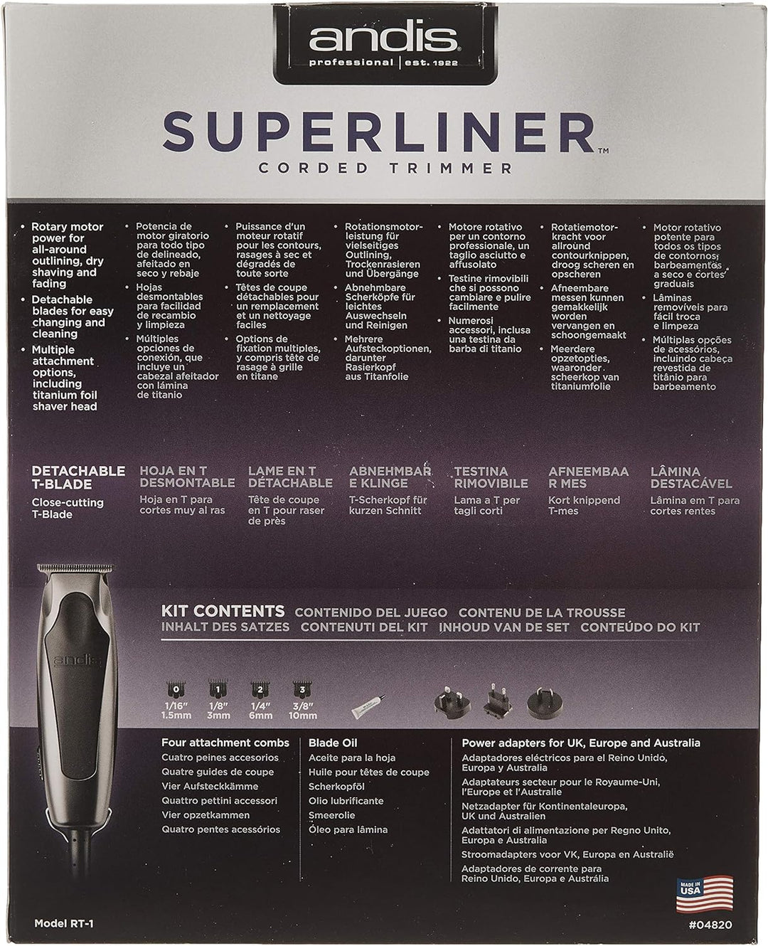 Andis Superliner Trimmer with Extra Close-Cutting T-Blade