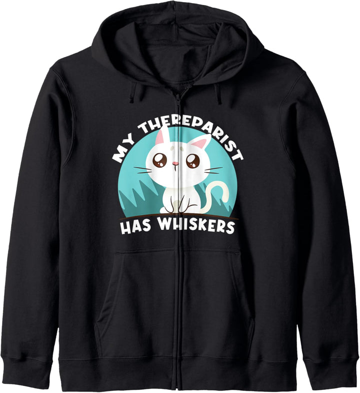 Mein Therapeut hat Whiskers Whiskers Kapuzenjacke