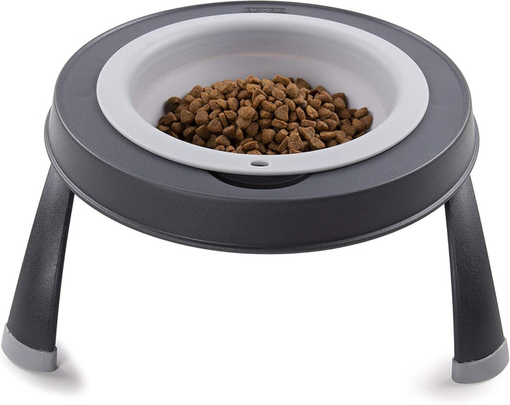 Dexas Pets Futternapf, erhöht, gross, 4 Tassen, Hellgrau Large/4 Cup Capacity Hellgrau, Large/4 Cup