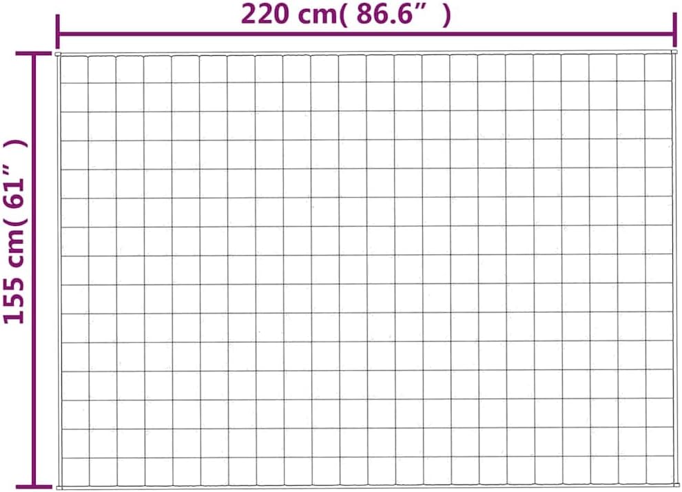 Revera Gewichtsdecke grau 155 x 220 cm 11 kg Stoff