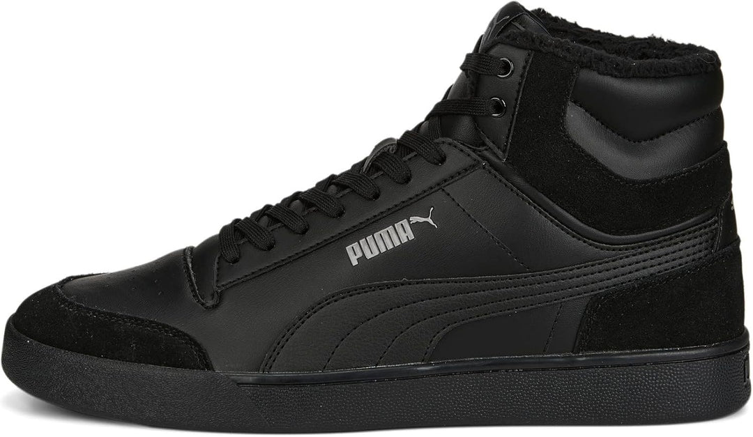 PUMA Unisex Shuffle Mid Fur Sneaker 38 EU Schwarz Puma Black Puma Black Steel Gray, 38 EU Schwarz Pu