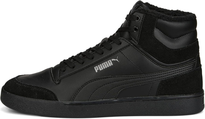 PUMA Unisex Shuffle Mid Fur Sneaker 38 EU Schwarz Puma Black Puma Black Steel Gray, 38 EU Schwarz Pu