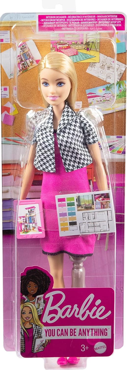 Barbie You Can Be Anything Series, Innenarchitektin, Barbiepuppe mit Beinprothese und blonden Haaren