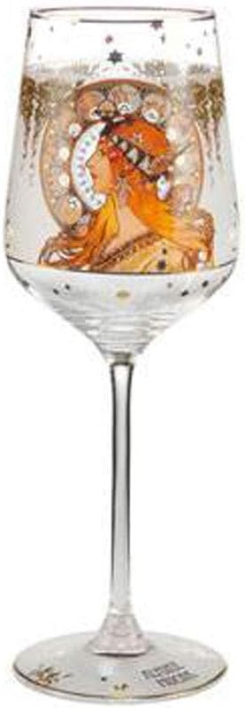 Goebel Weinglas Artis Orbis Sternzeichen von Alphonse Mucha aus Glas, Grösse: 8.5x8.5x25 cm, 66-926-