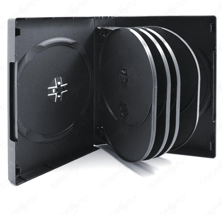 10x CD/DVD-Box 10-Fach schwarz Hülle für 10 Discs 10er Set, 10er Set