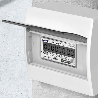 ORNO OR-WE-516 Stromzähler Hutschiene 3-Phasen-Anzeige des Stromverbrauchs mit MID Zertifikat, Modbu