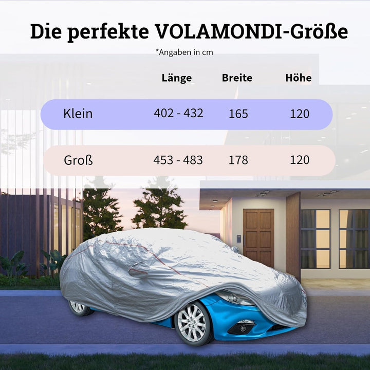 Autoabdeckung (432x165x120) wasserdichte Auto Abdeckplane aus besonders strapazierfähigem Material |