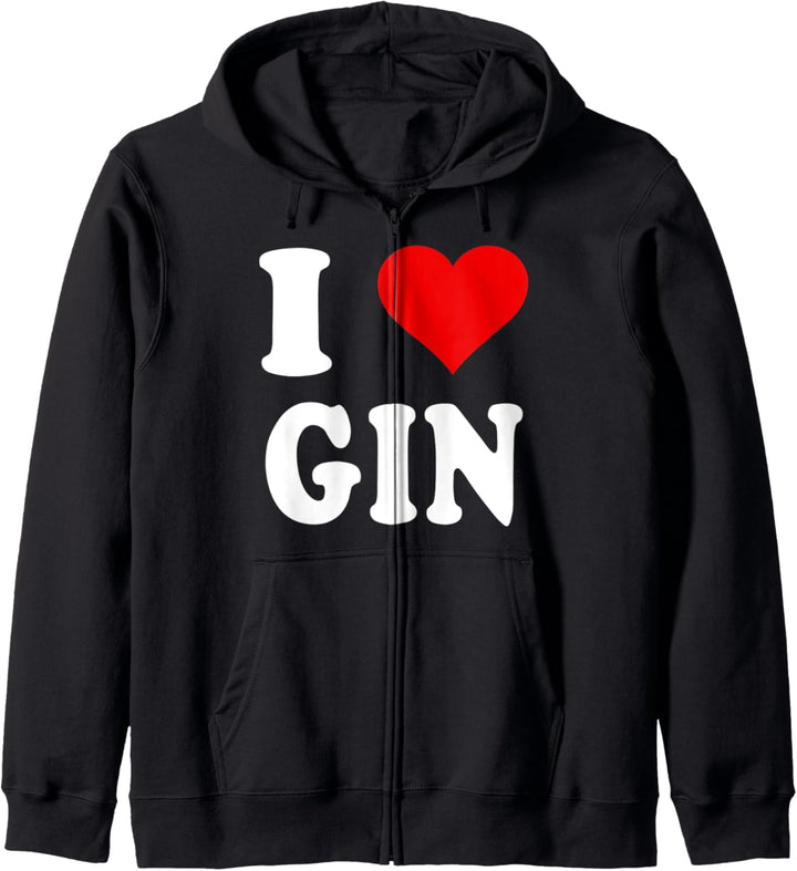 Ich Liebe Gin Kapuzenjacke