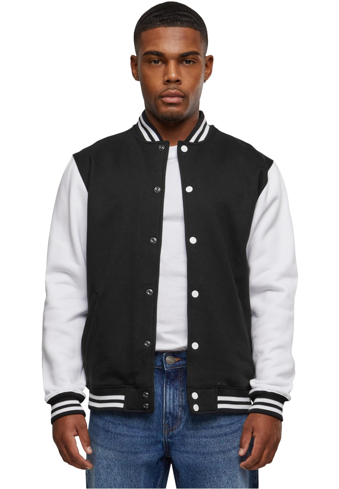 Urban Classics Herren Sweatjacke S Blk/Wht, S Blk/Wht