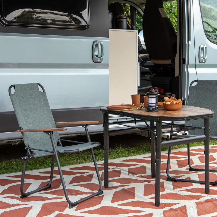 Bo-Camp Melamin Campinggeschirr Set Patom Reise Essgeschirr Teller Becher 16tlg Braun, Braun