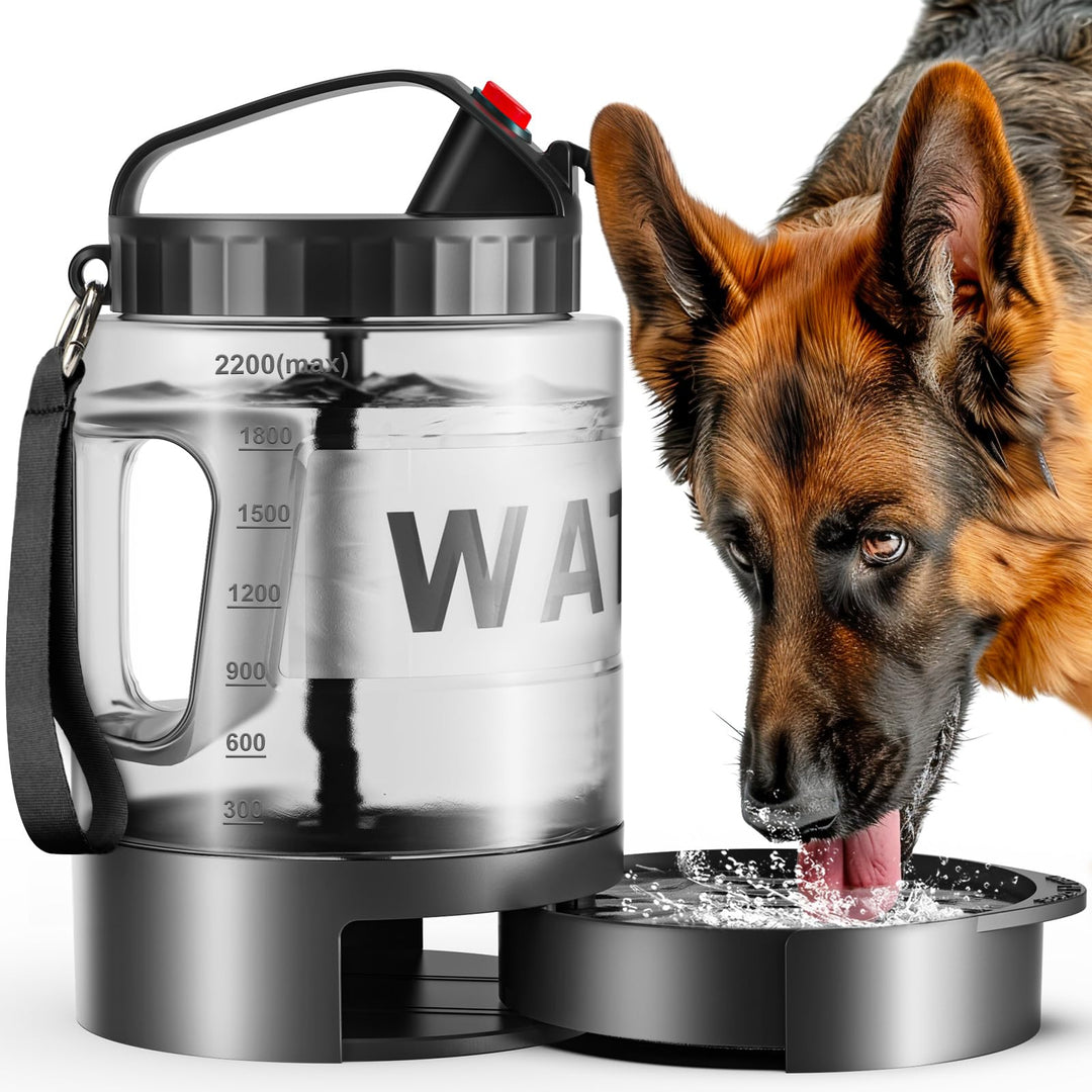 lesotc 2200 ml Trinkflasche für Hunde, Tragbare XXL extra grosse Hundetrinkflasche für unterwegs – C