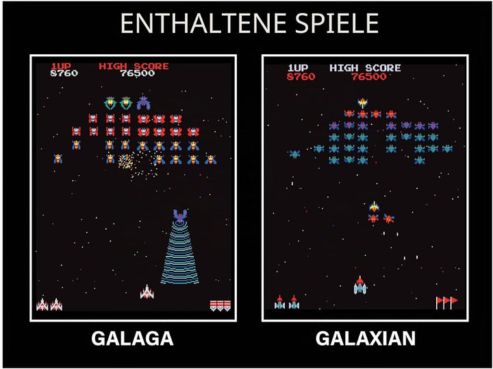Pocket Player PRO Galaga Retrogaming-Spiel 7 cm hochauflösender Bildschirm