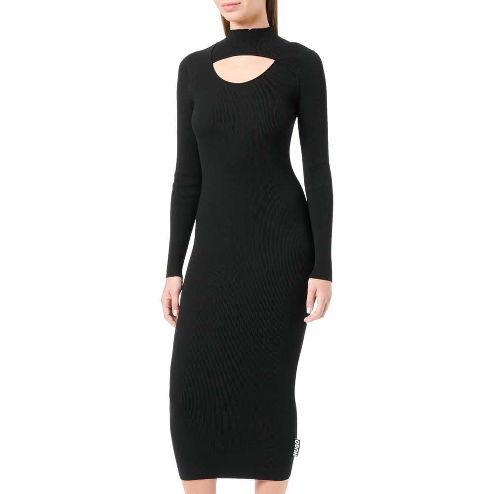 HUGO Damen Soritexa Knitted Dress S Black1, S Black1