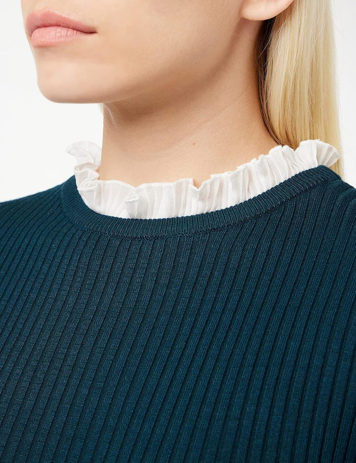 Morgan Langarmpullover mit gerafftem Kragen XS Grün (Vert Bouteille Vert Bouteille), XS Grün (Vert B