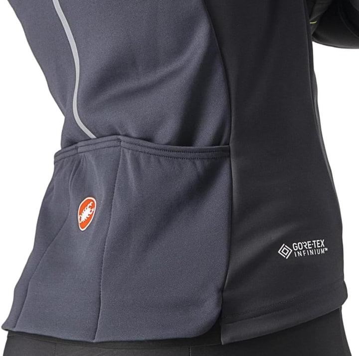CASTELLI Damen Transition W Jacket Jacket L DARK GRAY/BRILLIANT YELLOW, L DARK GRAY/BRILLIANT YELLOW