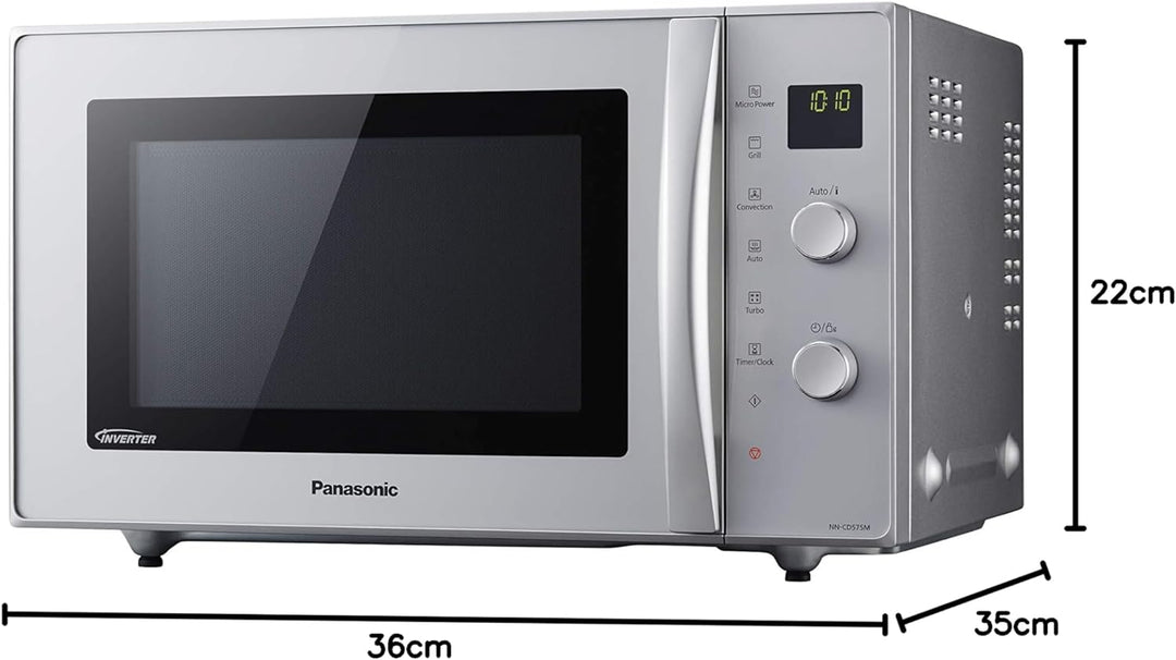 Panasonic Deutschland NN-CD575MEPG Mikrowelle / 1 W / 27 L Garraum / Kombimikrowelle mit Heissluft u