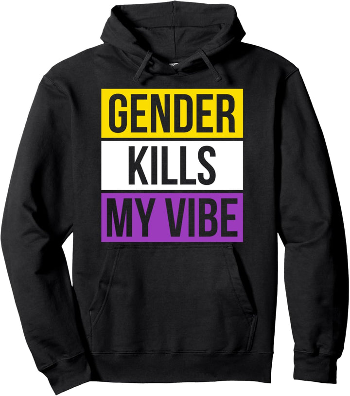 Genderfluid LGBTQIA Geschlechter Vibe Lustiges Nicht Binär Pullover Hoodie