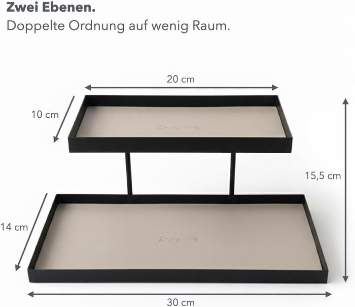 Moderner Parfüm Organizer aus Metall – Montagefreier Parfüm Ständer mit zwei Ebenen, stilvolles Parf