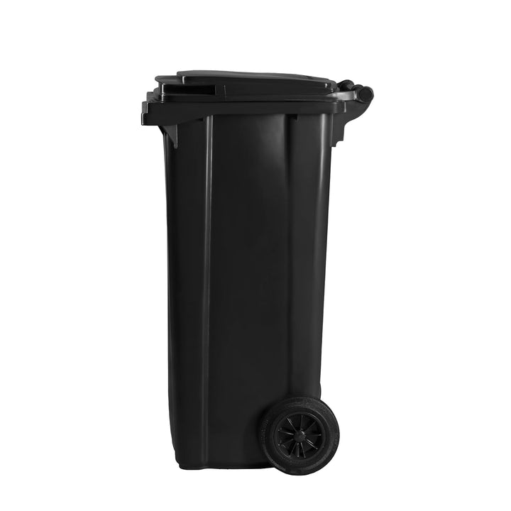 Hardwex Mülltonne mit 2 Rädern und Deckel, Müllgrossbehälter, Abfalltonne, Mülleimer, Volumen: 120 L