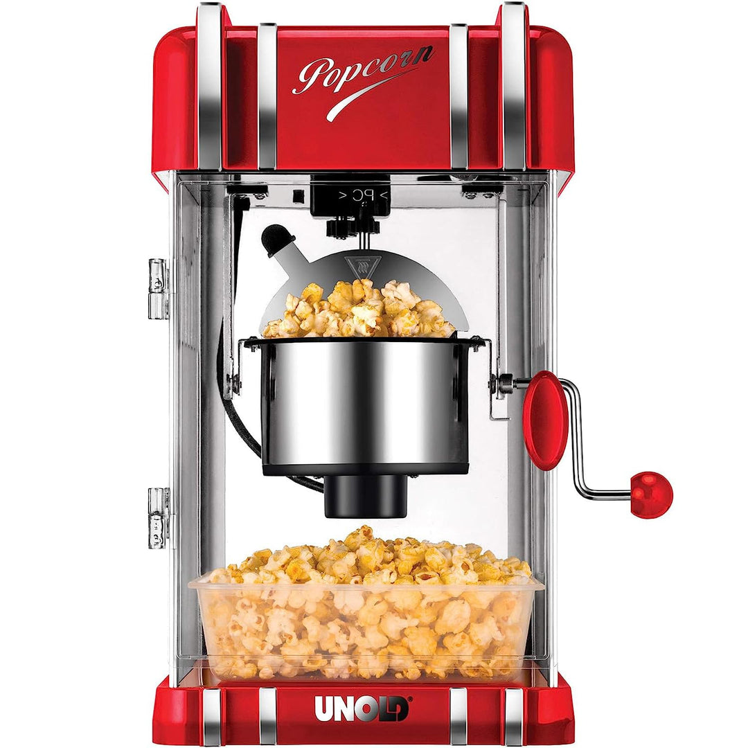 UNOLD 48535 POPCORNMAKER Retro, 300 W, Antihaftbeschichteter Edelstahl-Topf, Popcorn wie im Kino, In