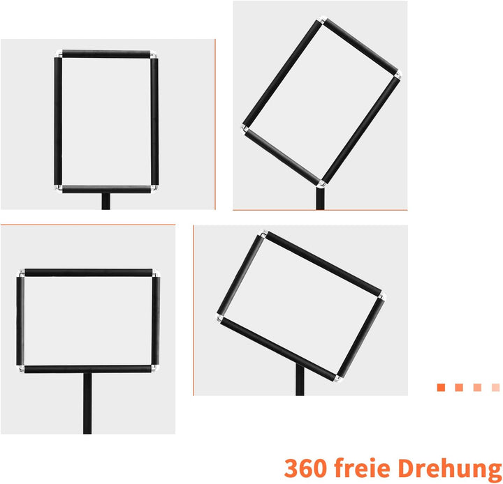 GOPLUS Infoständer Höhenverstellbar, Plakatständer Drehbar, Informationsständer DIN A3/A4, Präsentat