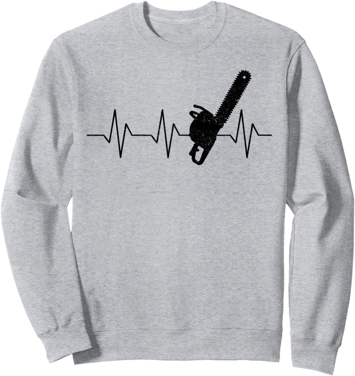 Holzfäller - Kettensägen-Herzschlag Sweatshirt