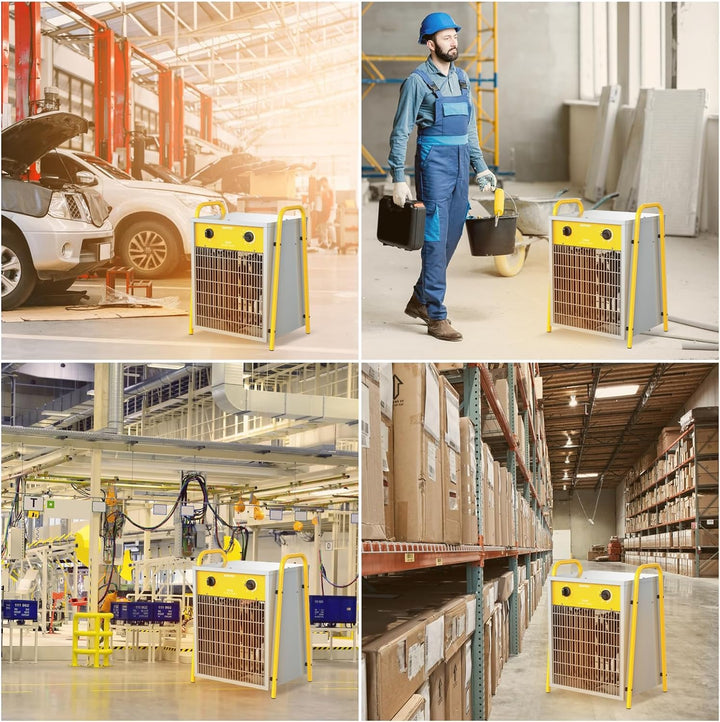 Elektroheizer Heizlüfter Grosse Räume Bauheizer 22kw Elektro Heizstrahler mit Thermostat Elektrisch