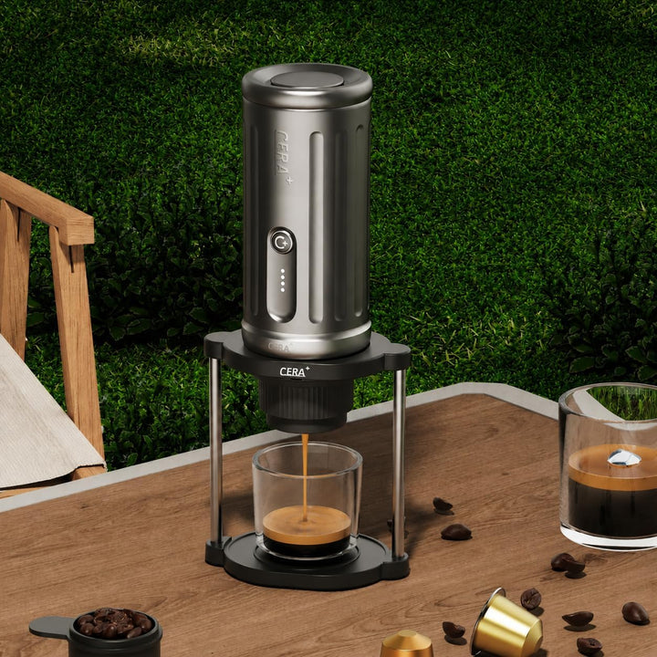 CERA+ Kaffeeständer mit schwerer Basis,tragbar für Espresso&amp;Pour Over,Rutschfester klappbarer Drippe