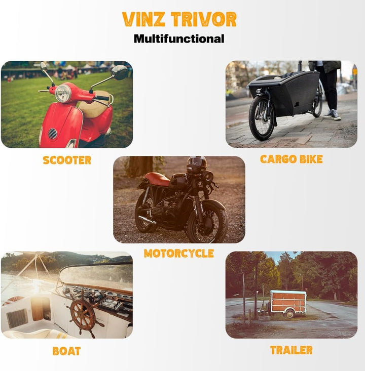 VINZ Trivor Kettenschloss ø10,5mm | ART 4 Zertifikat | Motorradschloss Kette Mopedschloss | sicheres