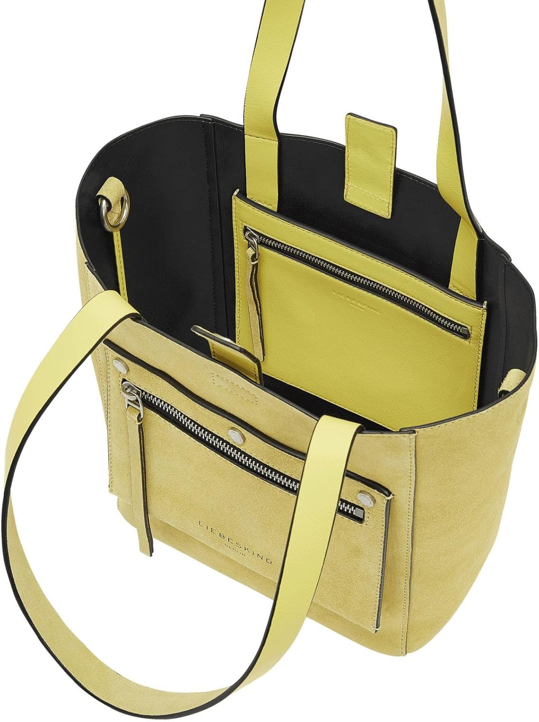 Liebeskind Damen Steph Suede Shopper S Pale Banana, Pale Banana