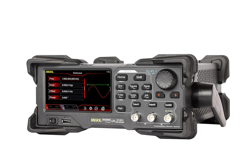 RIGOL DG2052 Funktions-/Arbiträrsignalgenerator, 50 MHz, 250 MSa/s, 2 Kanäle, 16 Mpts, -105 dBc/Hz P